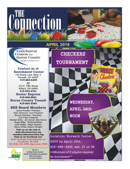 CHECKERS TOURNAMENT Contact Usw at Enrichment Center 130 Shady Lane, Bldg