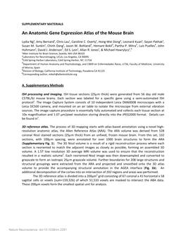 An Anatomic Gene Expression Atlas of the Mouse Brain