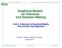 Inference in Graphical Models the Junction Tree Algorithm