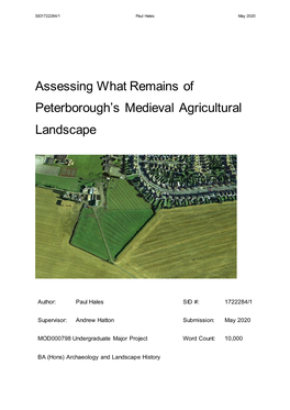 Assessing What Remains of Peterborough's Medieval