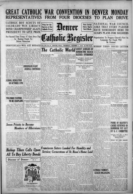 Great Catholic War Convention in Denver Monday