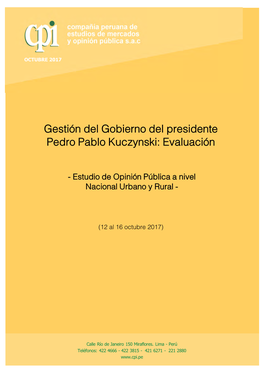 Gestión Del Gobierno Del Presidente Pedro Pablo Kuczynski: Evaluación