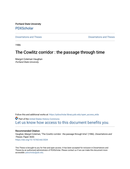 The Cowlitz Corridor : the Passage Through Time