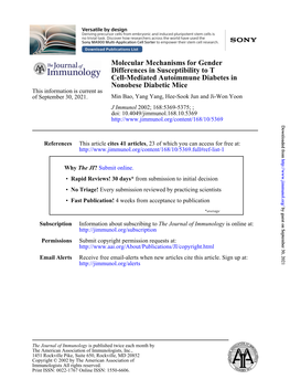 Nonobese Diabetic Mice Cell-Mediated Autoimmune