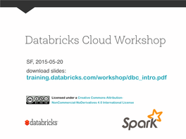 Databricks Cloud Workshop