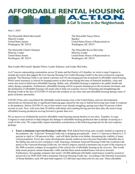 67 Mayors Sign-On to Bipartisan Letter to Congress Urging To