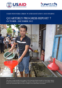 Quarterly Progress Report 7 October - December 2012
