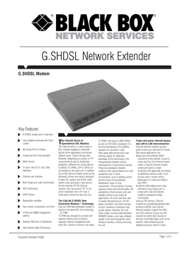 G.SHDSL Network Extender