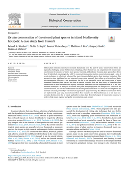 Biological Conservation 243 (2020) 108435