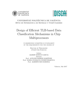 Design of Efficient TLB-Based Data Classification Mechanisms in Chip