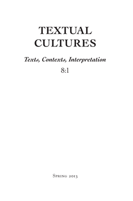 Textual Cultures