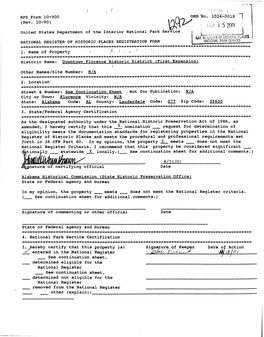 NAT^Tsteirottiisiortc PLACES NATIONAL REGISTER of HISTORIC PLACES REGISTRATION FORM NATIONAL PARK SERVICE