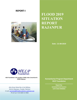 Flood 2019 Situation Report Rajanpur