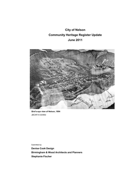 City of Nelson Community Heritage Register Update June 2011