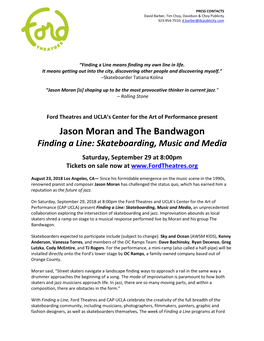 Jason Moran and the Bandwagon Finding a Line: Skateboarding, Music and Media