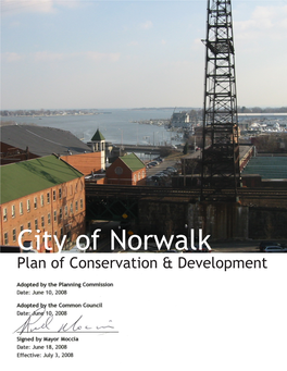 City of Norwalk Plan of Conservation & Development Plan of Conservation & Development City of Norwalk