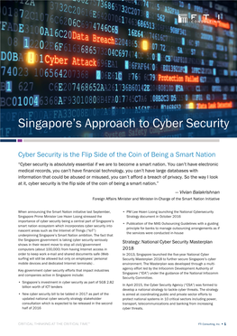 Singapore's Approach to Cyber Security