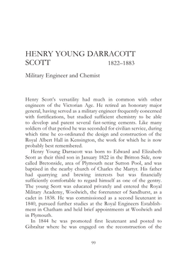 HENRY YOUNG DARRACOTT SCOTT 1822–1883 Military Engineer and Chemist