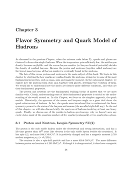 Flavor Symmetry and Quark Model of Hadrons