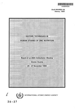 Isotope Techniques in Human Studies of Zinc Nutrition