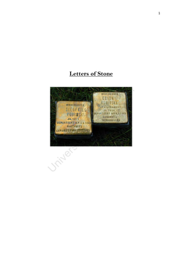 Letters of Stone