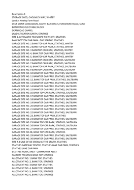 Description 1 STORAGE SHED, CHOLMLEY WAY, WHITBY Land At