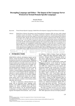 The Impact of the Language Server Protocol on Textual Domain-Specific Languages