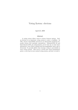 Voting System: Elections