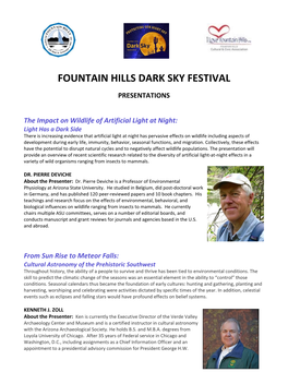 Fountain Hills Dark Sky Festival