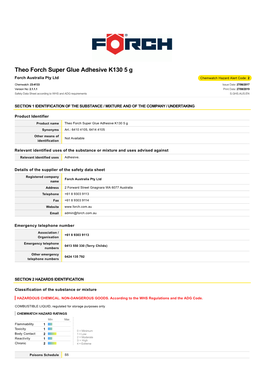 Super Glue Adhesive K130 5G 6410 4105