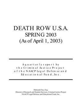 Death Row U.S.A