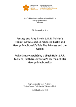 Fantasy and Fairy Tale in J. R. R. Tolkien's Hobbit, Edith Nesbit's