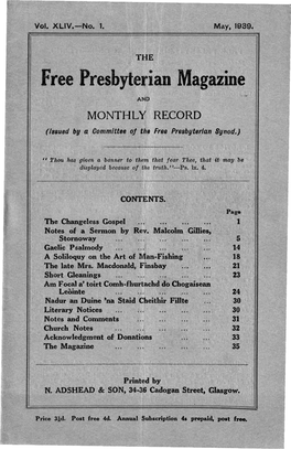 Free Presbyte~Ian Magazine