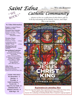 St. Edna Bulletin, Nov 22, 2020