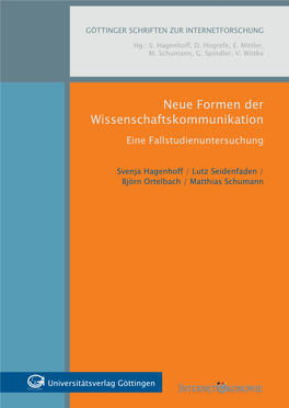 Neue Formen Der Wissenschaftskommunikation : Eine