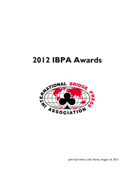 2012 IBPA Awards Sum