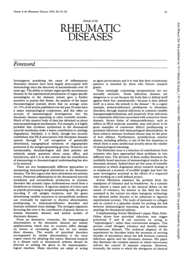 Annals of the Rheumatic Diseases 1993; 52: S1-S2 Si