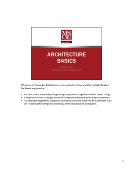 Architecture Basics