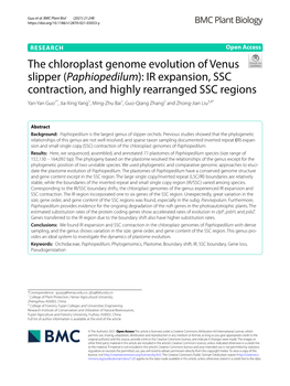 The Chloroplast Genome Evolution of Venus Slipper (