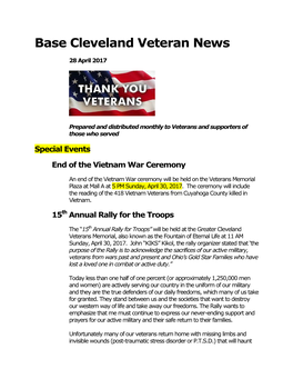 Base Cleveland Veteran News