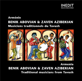 Arménie/Armenia, BENIK ABOVIAN & ZAVEN AZIBEKIAN, Musiciens Du