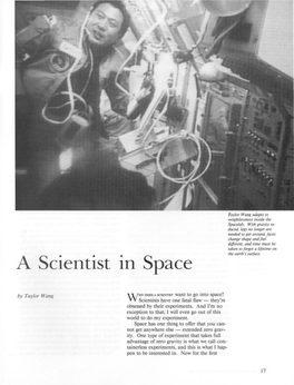 A Scientist in Space