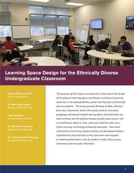 Learning Space Design for the Ethnically Diverse Undergraduate Classroom
