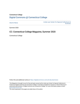 Connecticut College Magazine, Summer 2020