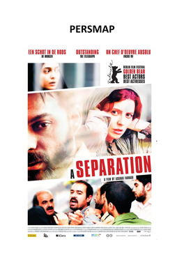 PERSMAP a SEPARATION Een Film Van Asghar Farhadi Iran · 123 Min · 2011 · Drama