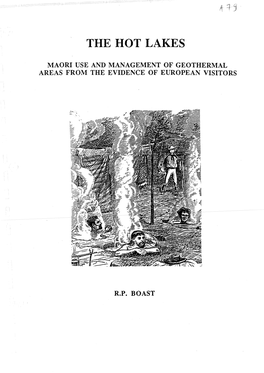 Hot Lakes: Maori Use and Management of Geothermal Areas from the Evidence of European