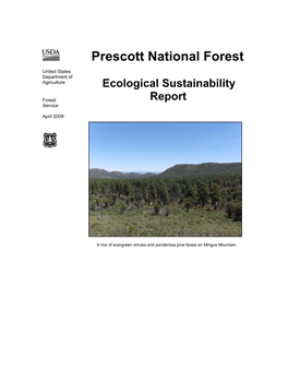 Prescott National Forest United States Department of Agriculture Ecological Sustainability