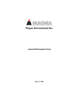 Magna International Inc