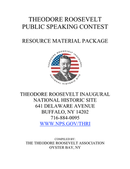 Theodore Roosevelt Public Speaking Contest