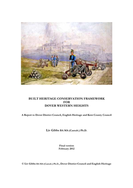 Dover Western Heights Conservation Framework